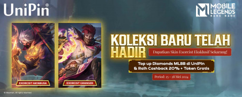 The Exorcist telah Rilis! Top Up Diamonds MLBB di UniPin & Raih Cashback 20% Hingga Token Gratis!